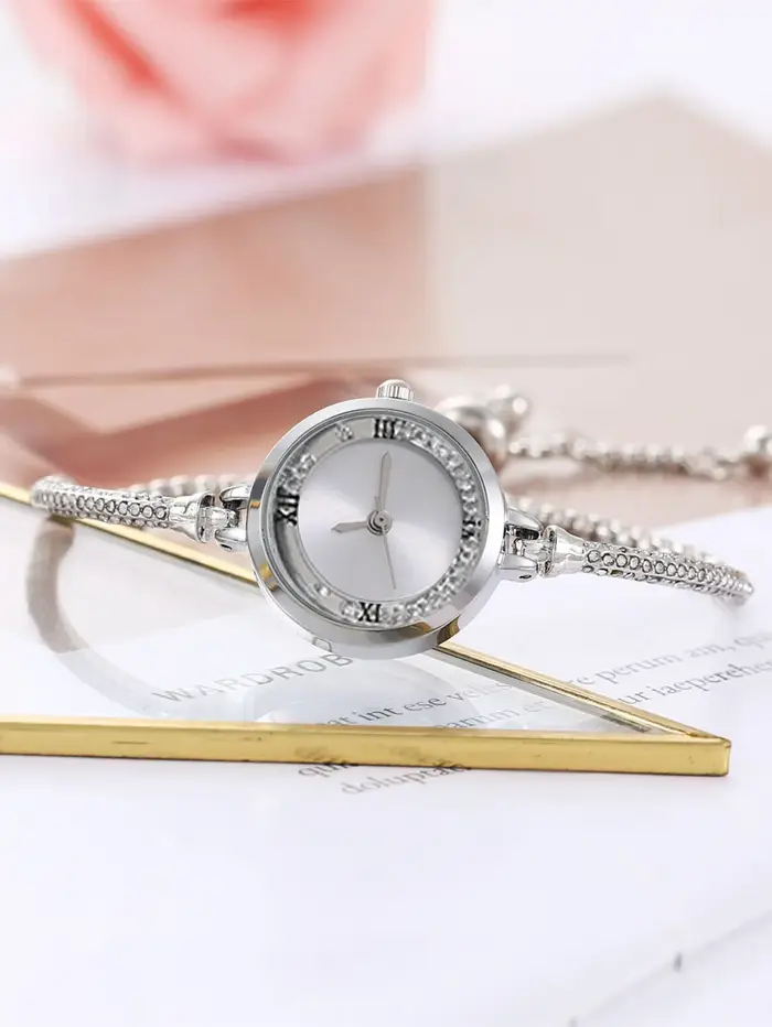 Mode luxe Montre pour Femme or Bracelet fin dames