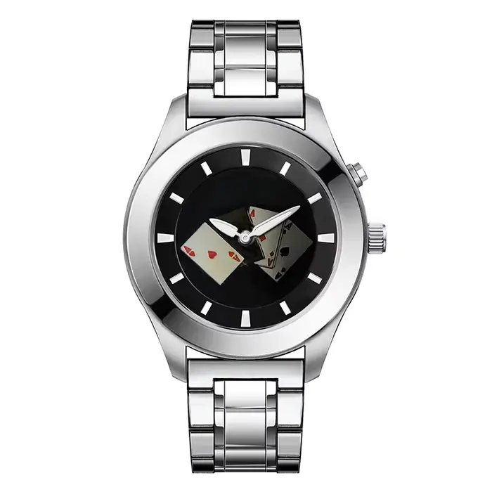 Montre millénaire rétro avec cadran à flamme dynamique