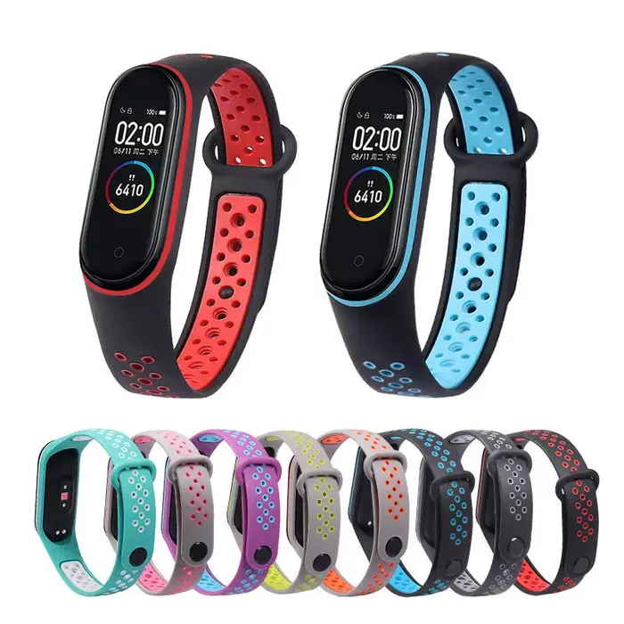 Bracelet respirant pour Xiaomi Mi Band 3 4 5 6 7 montre intelligente poignet M3 M4