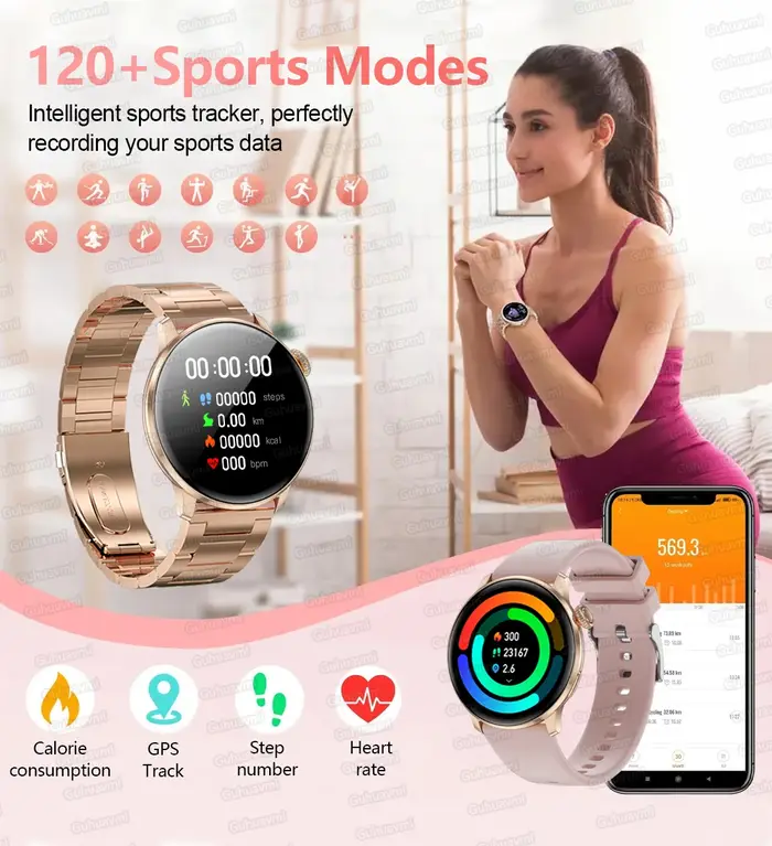 Nouvelle Montre Connectée GPS Femme 2026 – Écran AMOLED Ultra-fin 8