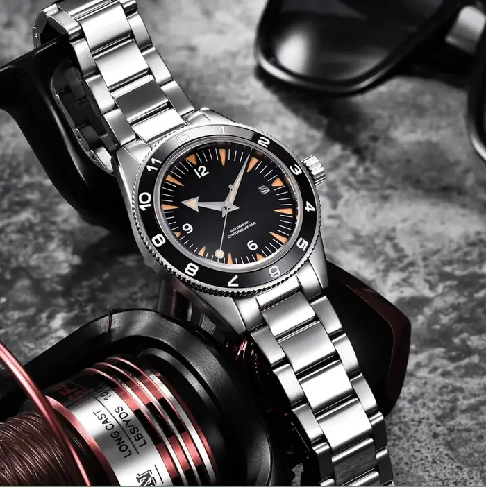 41mm LOGO personnalisé NH35 homme montre hommes montre-bracelet automatique bracelet en acier