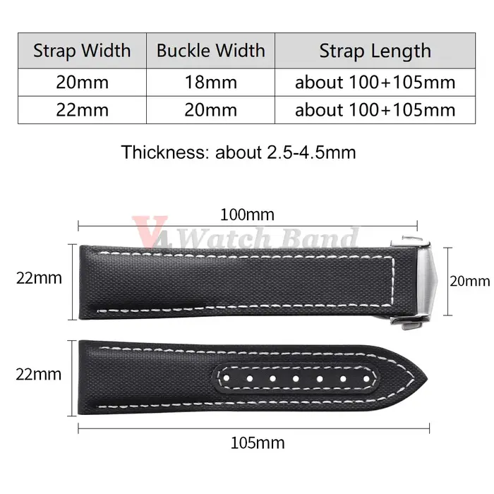 Bracelet de montre en Nylon pour toile de voile