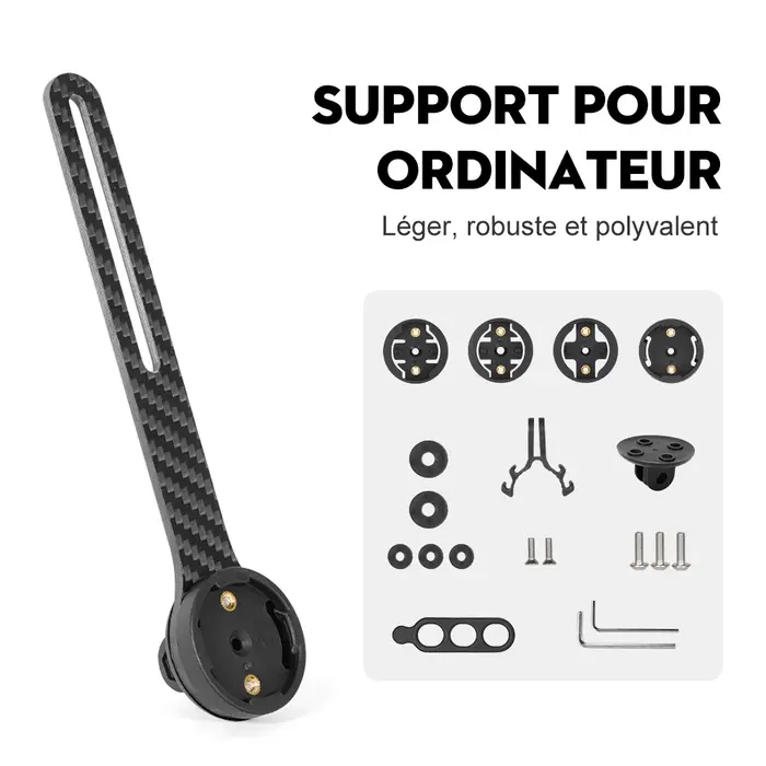 Support d'ordinateur de vélo en carbone