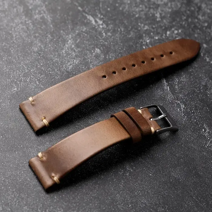 Horween-Bracelet de montre en cuir Dnomexcel fait à la main pour homme