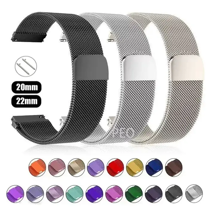 Boucle milanaise pour Samsung Galaxy watch 7/4/5/pro/4-6 classique/Active 2 40mm bracelet 20mm 22mm