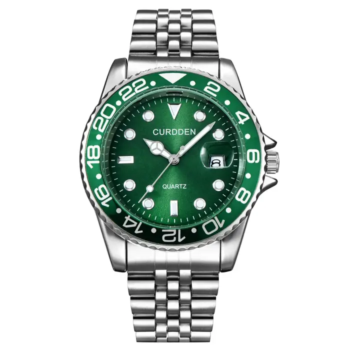 Hommes marque célèbre montres étudiants garçons mode bracelet en acier inoxydable calendrier décontracté montre à Quartz