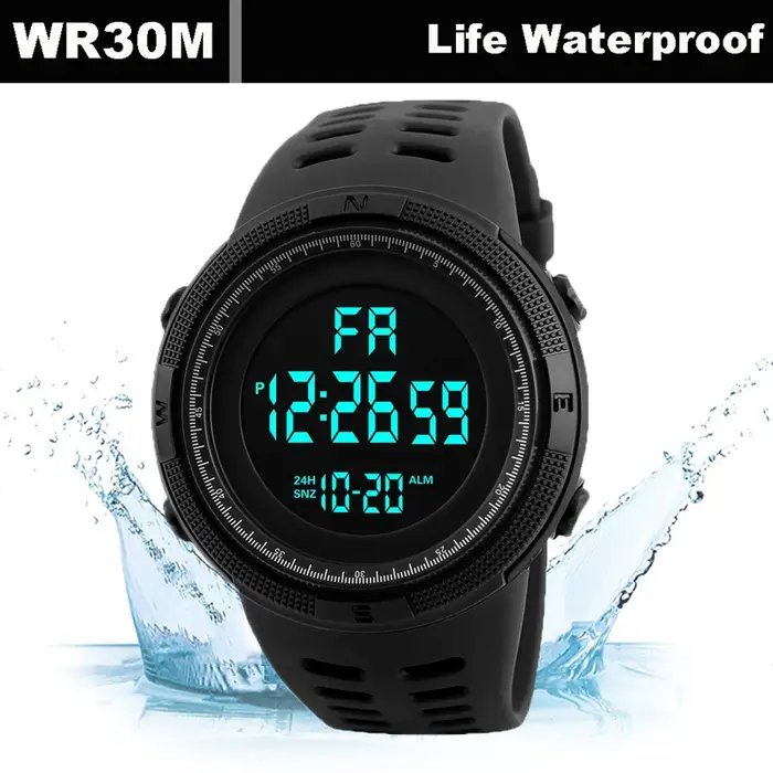Montre numérique pour hommes montre-bracelet de Sport militaire multifonction étanche montres de Sport enfants étudiant montre électronique pour hommes cadeaux