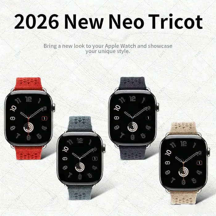 Nouveau Bracelet en Tricot Neo 2026 pour Apple Watch Ultra 3 2 et Séries 11 10 9 8 7 6 5 SE 3 2 46mm 41mm 45mm 49mm