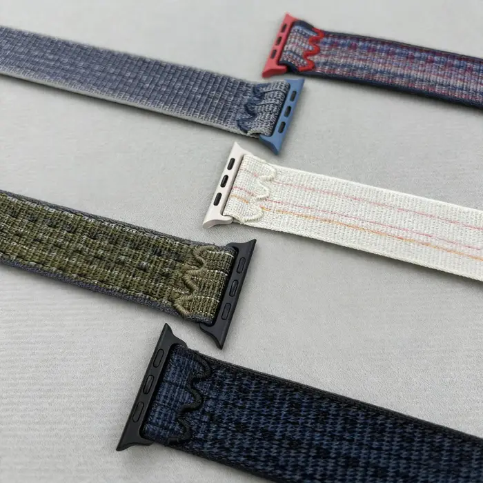Bracelet à rayures pour bracelets de montre Apple Series11-10 42mm 46mm Ultra 2-3 49mm 45mm 40 44mm 41mm iWatch 9-8-7-6-5-4-SE Sport Nyon Loop