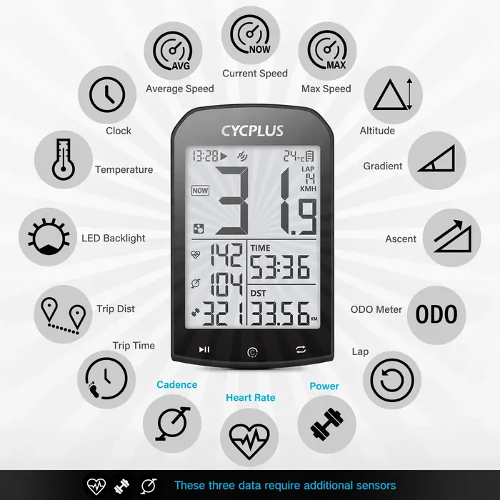 Ordinateur de vélo GPS Dallas