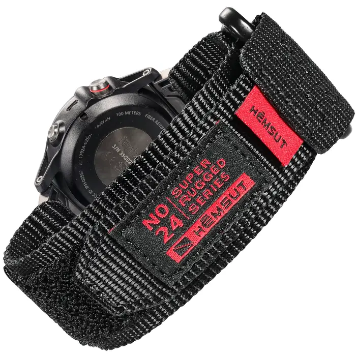 Bracelets de montre Quickfit noirs pour Garmin, bracelet de sport en Nylon Super robuste, boucle tis
