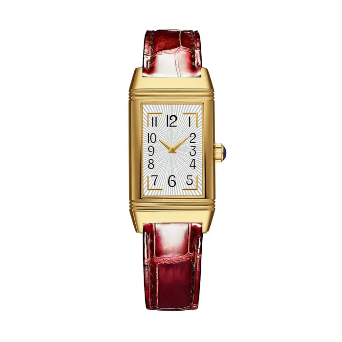 Montre carrée à charnière pour femme avec bracelet en cuir imperméable, minimaliste et polyvalent, à boucle ardillon pour un style tendance.