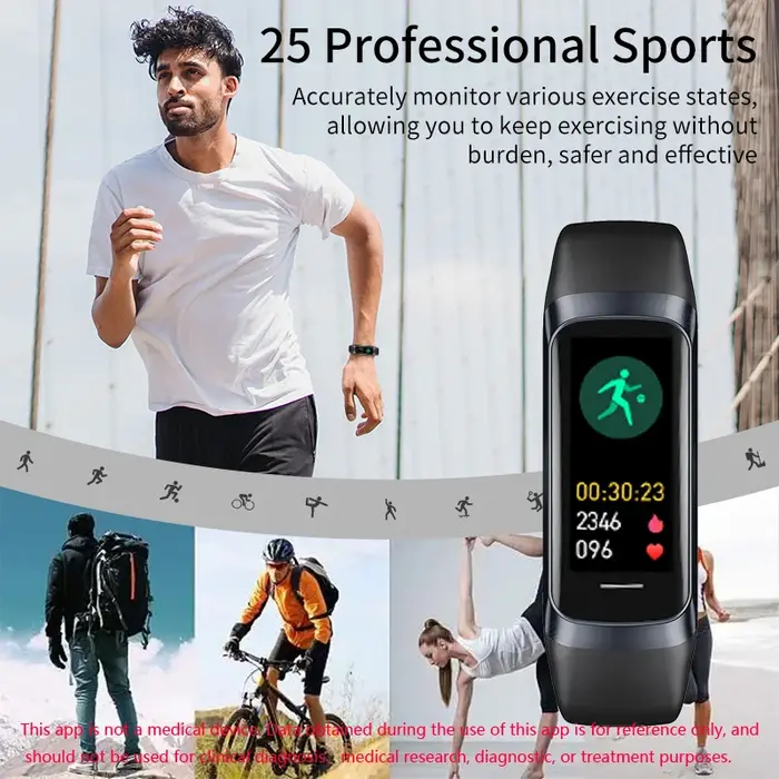 LIGE-Montre connectée étanche pour IOS et Android, écran AMOLED de 1.1 pouces, pour le sport, la natation, l'intérieur et l'extérieur