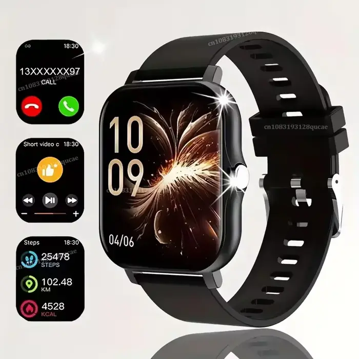 Montre connectée pour hommes et femmes, cadeau, écran tactile complet 1,83 pouces, montres de sport 