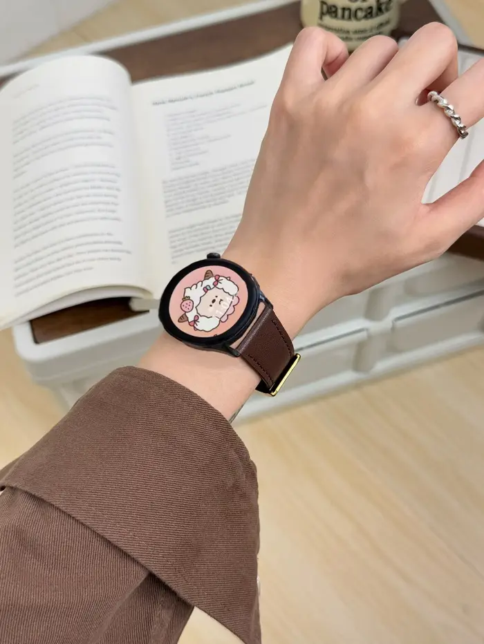 Bracelet en cuir de 20mm 22mm pour Samsung Galaxy Watch 7 FE 5 Pro 4 6 Classic 44mm 40mm