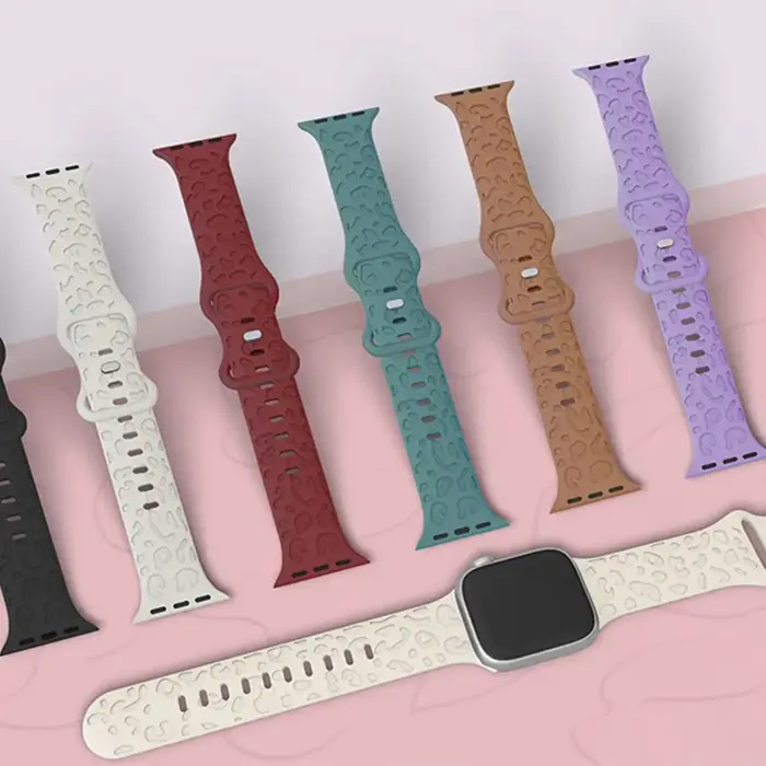 Bracelet en silicone gravé pour Apple Watch