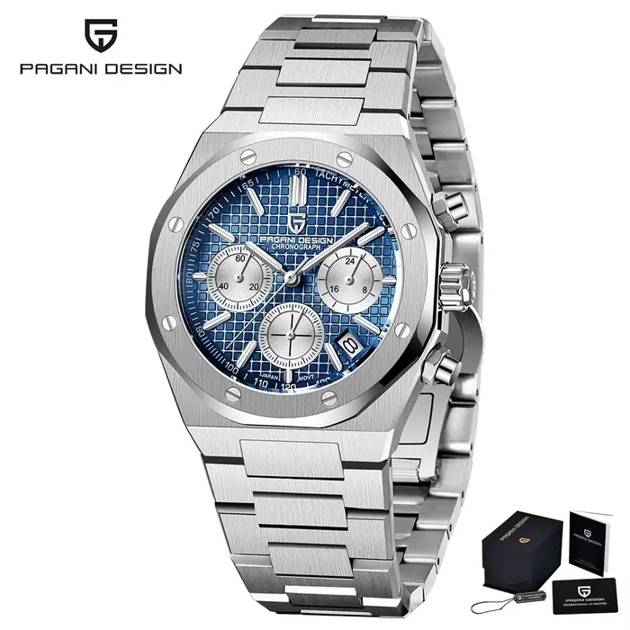 2025 PAGANI DESIGN PD1707 montres à Quartz pour hommes 40MM en acier inoxydable verre saphir étanche horloge de luxe cadeau Reloj Hombre