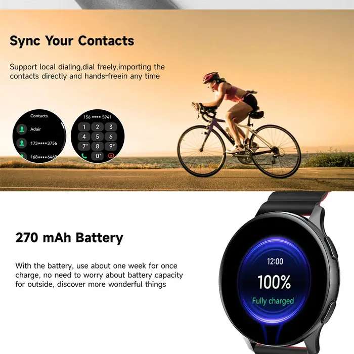 Montre connectée IMIKI KW66 Pro avec écran AMOLED HD de 1,43 pouces, batterie de 270 mAh, étanche, pour le sport, avec suivi de la fréquence cardiaque et appels Bluetooth