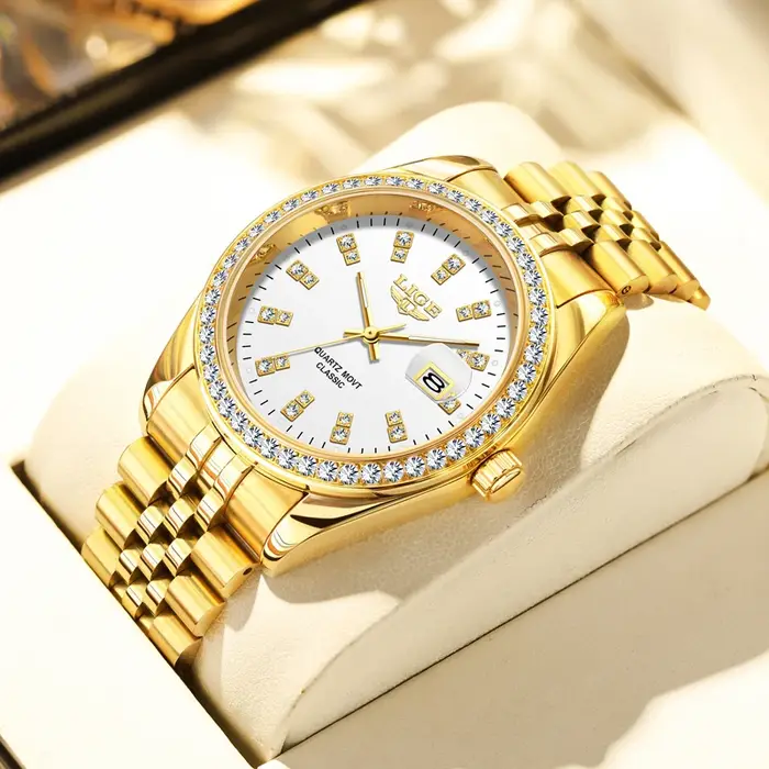 LIGE homme montre nouvelle mode Sport étanche Simple doré hommes montres Quartz horloge inoxydable Stap