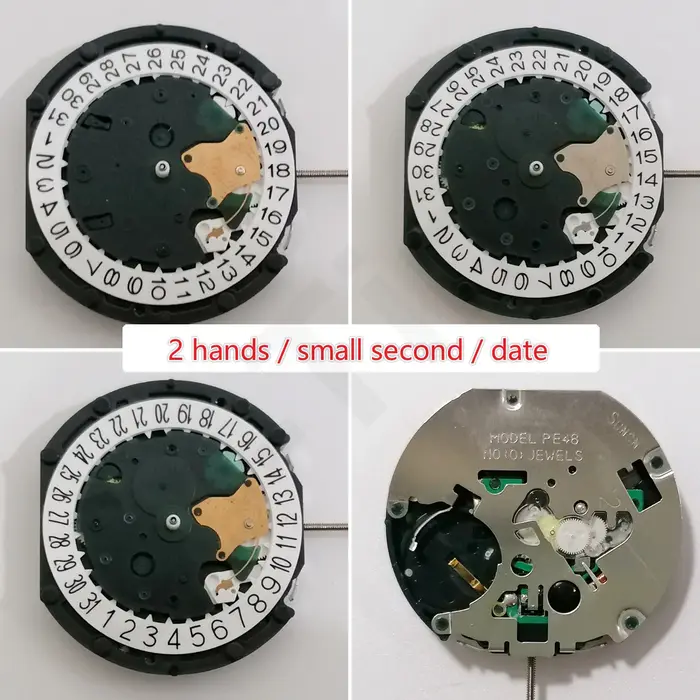 PE482 mouvement Sunon Pe48 montre mouvement petite seconde pour hommes grande Date 2 aiguilles, petite seconde mouvement