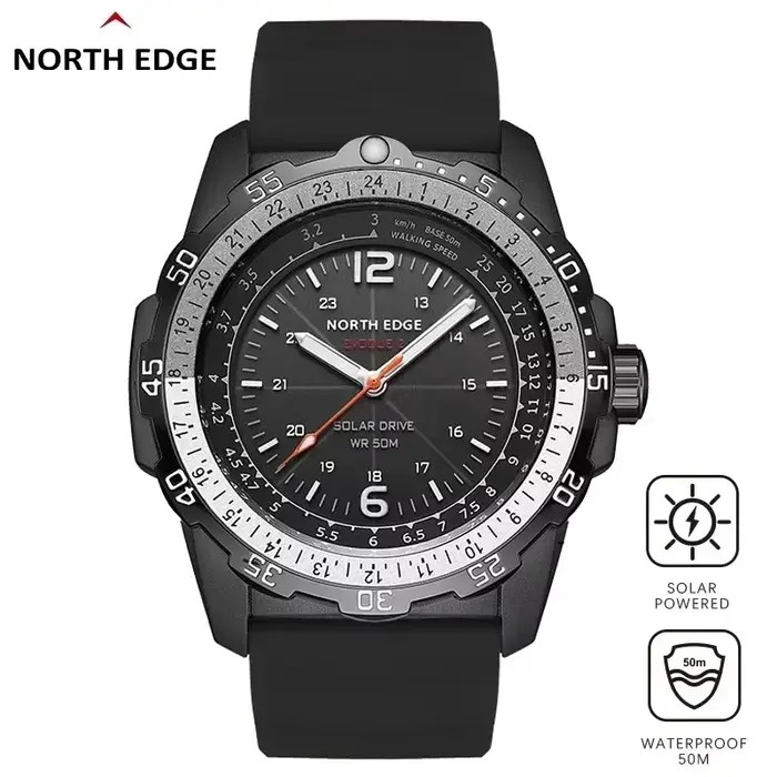 NORTH EDGE EVOQUE 2 Montre numérique à énergie solaire pour hommes
