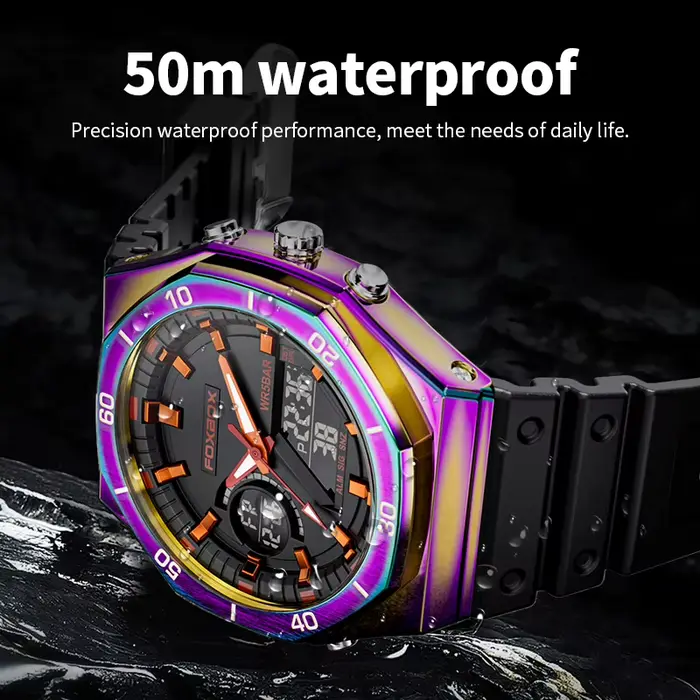 Montres FOXBOX à double affichage pour hommes