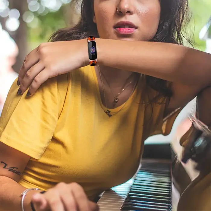 Bracelet en résine pour montre intelligente Fitbit inspire 3 2