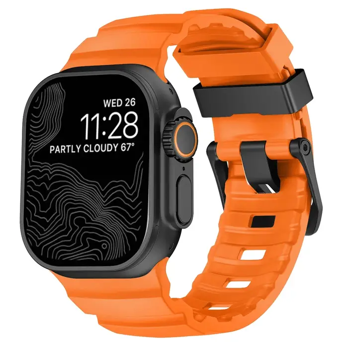 Bracelet en silicone Trail pour Apple Watch Ultra 3 2 49 mm, bracelet sport 46 mm 45 mm 44 mm pour iWatch Series 11 10 Ultra 9 8 7 6 SE3
