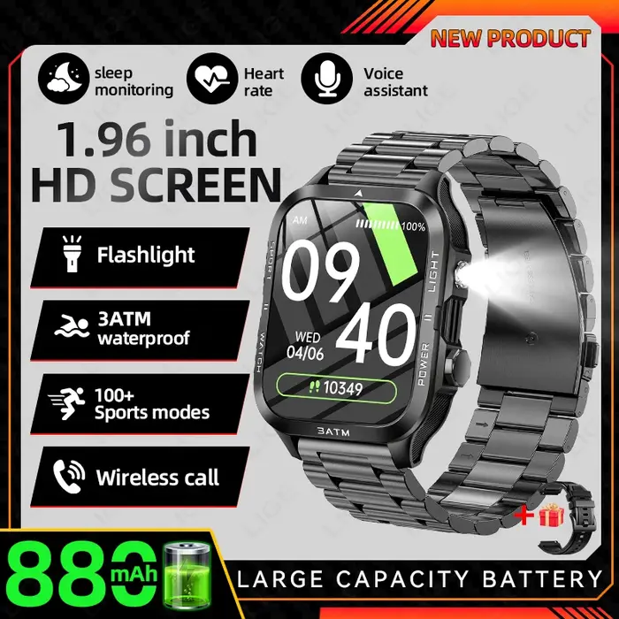 Montre connectée de fitness LIGE avec écran HD de 1
