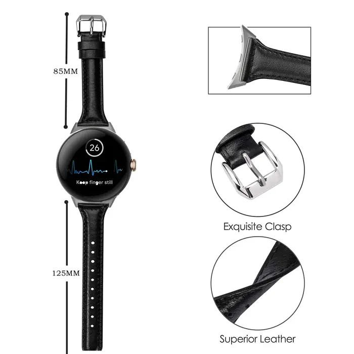Bracelets en cuir pour Google Pixel montre femmes hommes bracelet