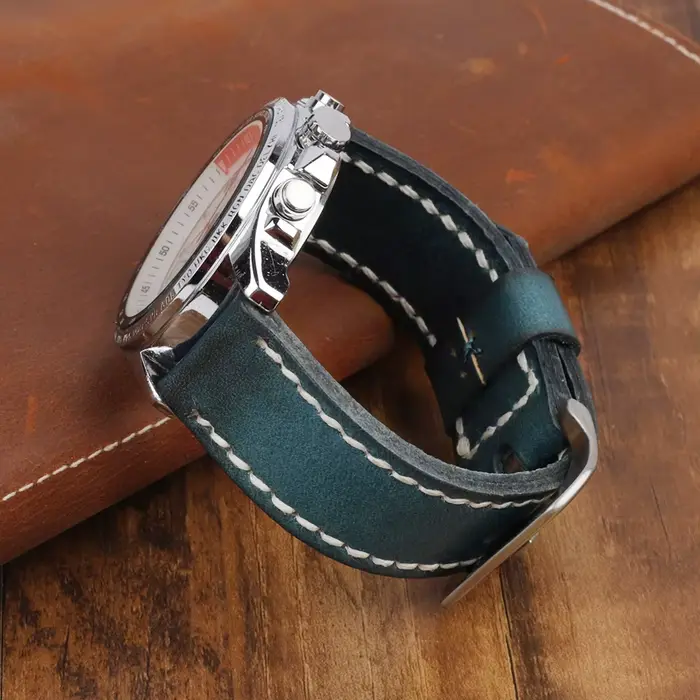 Bracelet de montre bleu jaune pour homme