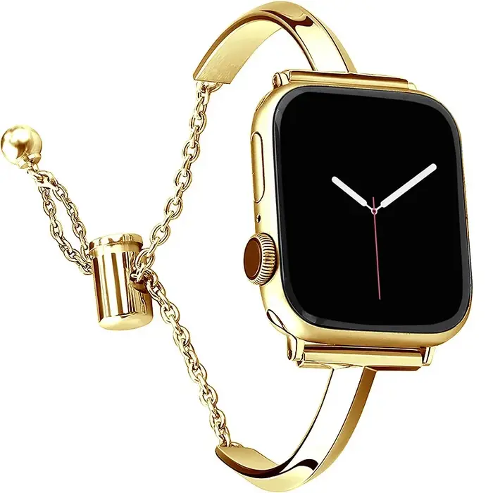Bracelet en métal pour Apple Watch, bracelet fin en forme de T pour femmes, bracelet universel en ac
