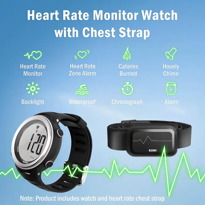 50M étanche moniteur de fréquence cardiaque Sport Fitness montre hommes femmes en plein air cyclisme