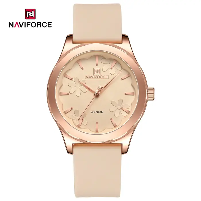 NAVIFORCE femmes montres mode décontracté dames montre à Quartz étanche lumineux Simple en cuir luxe