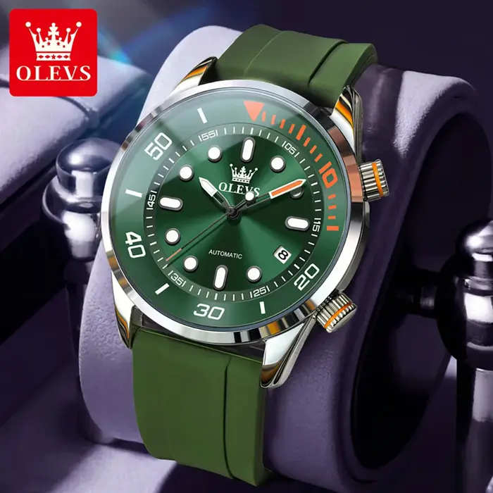 Montres mécaniques automatiques OLEVS au design tendance pour hommes, montres de sport étanches, montres de luxe originales pour hommes