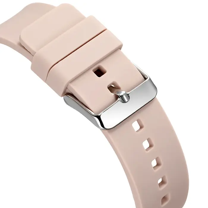 Montre minimaliste pour femme, boîtier 41 mm avec bracelet en caoutchouc finition PVD