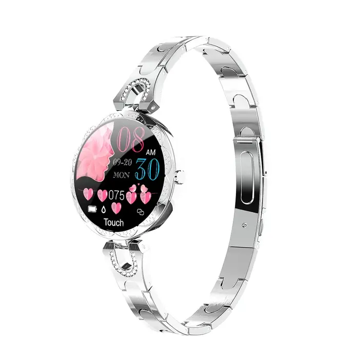 Montre connectée pour femmes, smartwatch, moniteur de fréquence cardiaque, de pression artérielle et