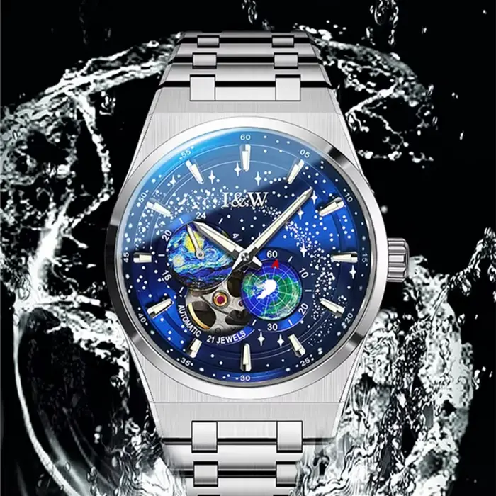 Relogio Masculino carnaval mode montre mécanique pour hommes marque de luxe automatique montre-bracelet 50M étanche 2025 Reloj Hombre