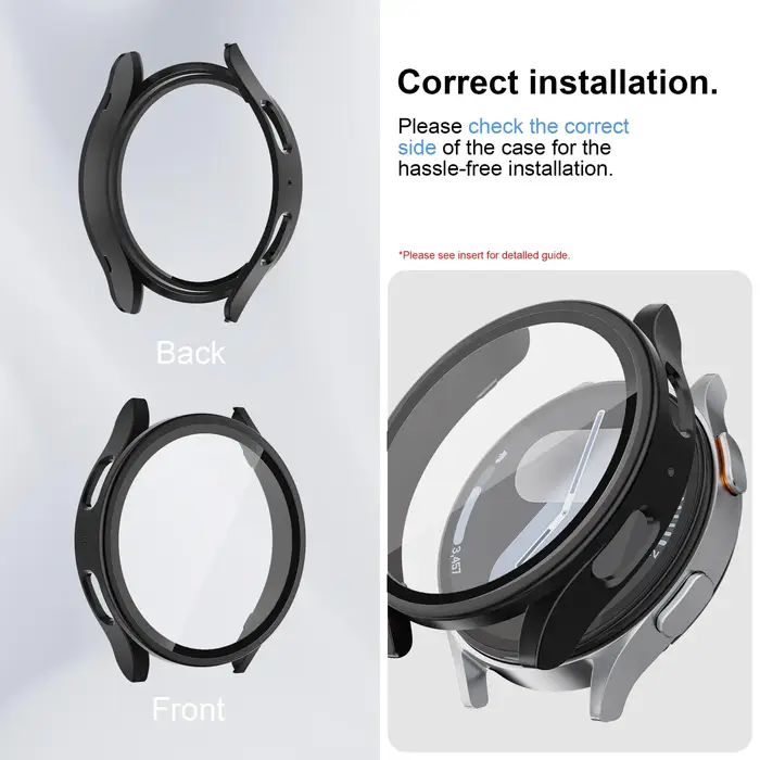 Verre + PC étui pour samsung Galaxy montre 7 6 5 4 44mm 40mm accessoires tout autour Anti-chute pare-chocs couverture watch7 4 protecteur d'écran