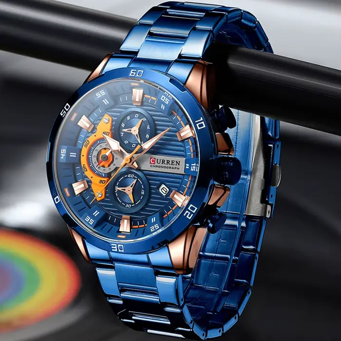 CURREN nouveau chronographe hommes montres pour Sport décontracté en acier inoxydable