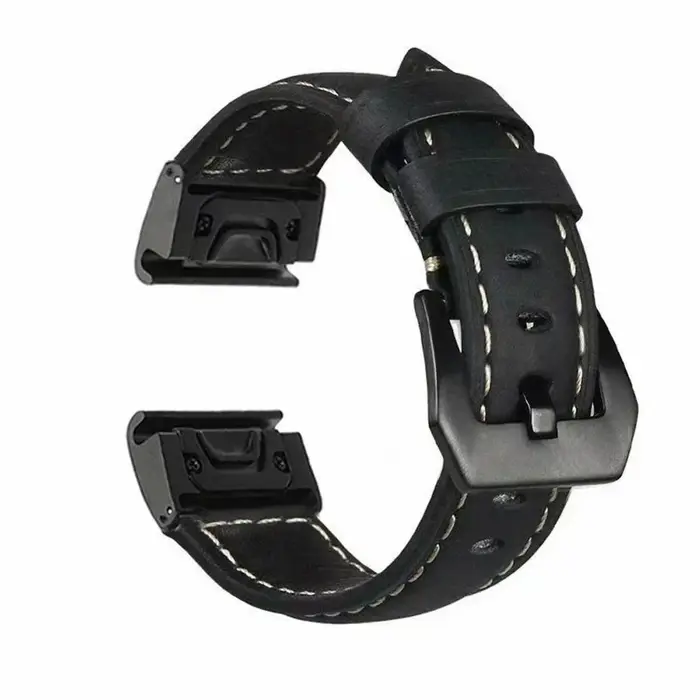 Bracelet en cuir pour Garmin Fenix 5X Plus 5 Fenix 6X 6 Fenix 7X Pro 8 Tactix 7 AMOLED Forerunner 96