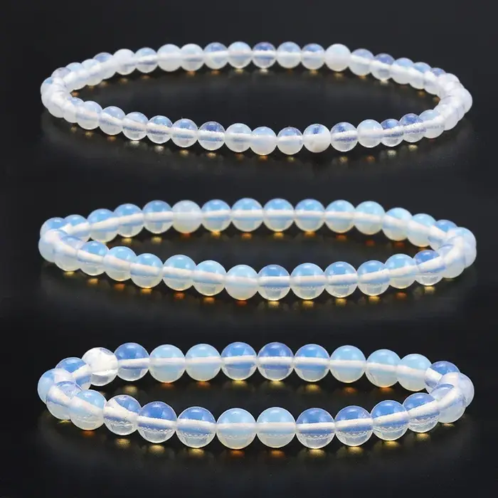 Bracelet de perles d'opale pour femmes et hommes