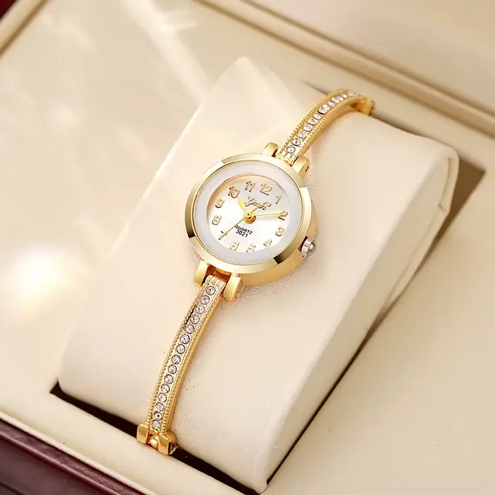 Montre pour femmes, montre à quartz tendance haut de gamme pour femmes avec cadran rond