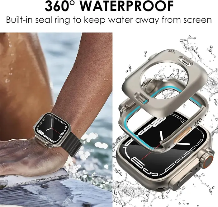 Changer vers Ultra protecteur d'écran en verre + étui pour Apple Watch 11 10 9 8 7 45mm 41mm 44mm 40mm IWatch S10 42mm 46mm couverture rigide PC