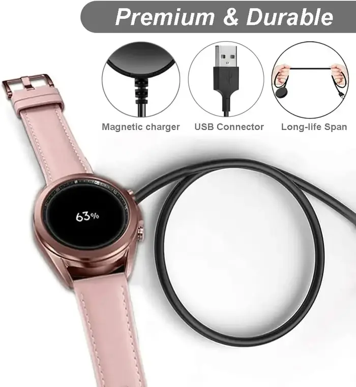 Chargeur de remplacement USB-C Type C pour montre connectée Samsung Galaxy Watch 8/7/6/6 Classic/5/5 Pro/4/4 Classic/Active
