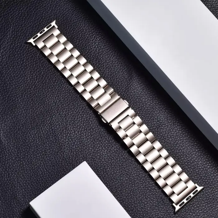Bracelet de luxe en acier inoxydable pour Apple Watch série 10 9 8 7 46mm 45mm 41mm