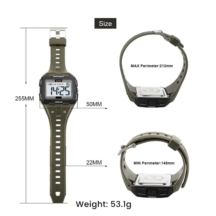 Montre numérique surdimensionnée TPW
