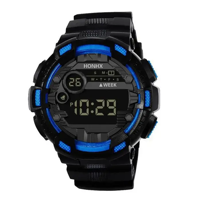 Montre de sport pour hommes, montre numérique minimaliste lumineuse avec date, multifonctionnelle, é