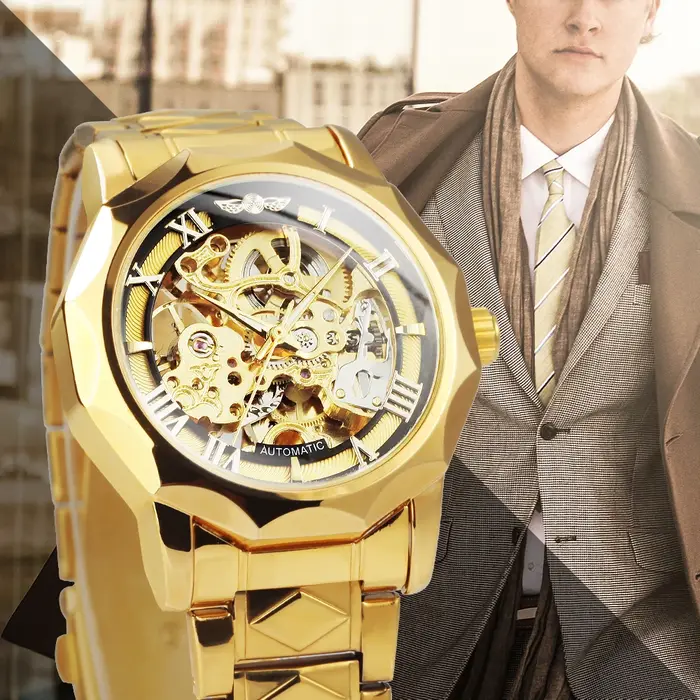 WINNER – montre mécanique squelette de luxe pour hommes