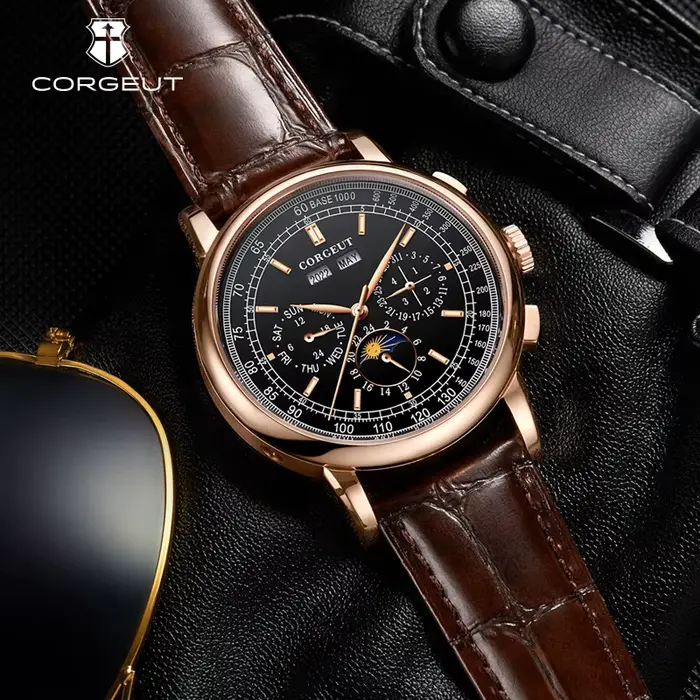 CORGEUT – montre mécanique automatique de luxe pour hommes